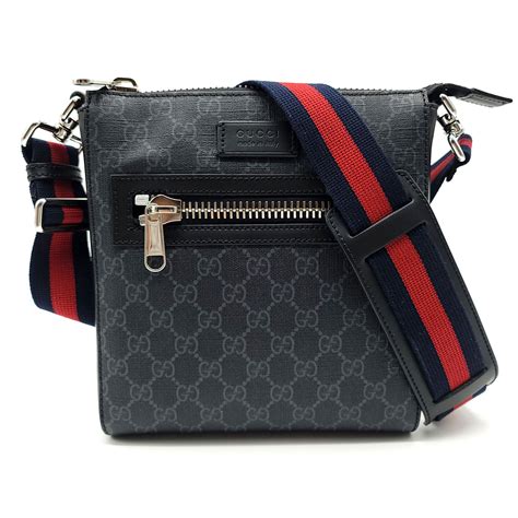 gucci black signature messenger bag|gg black small Messenger bag.